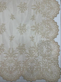 Mantilla española de encaje grande-Tostada– 1,20 x 2,40 m | Modelo 22