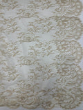 Mantilla española de encaje mediana-Tostada – 1 x 2,20 m | Modelo 11