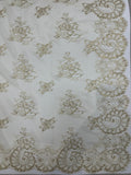 Mantilla española de encaje mediana-Dorada – 1 x 2,20 m | Modelo 12