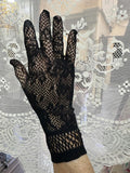 Guantes de encaje negros-Mantilla