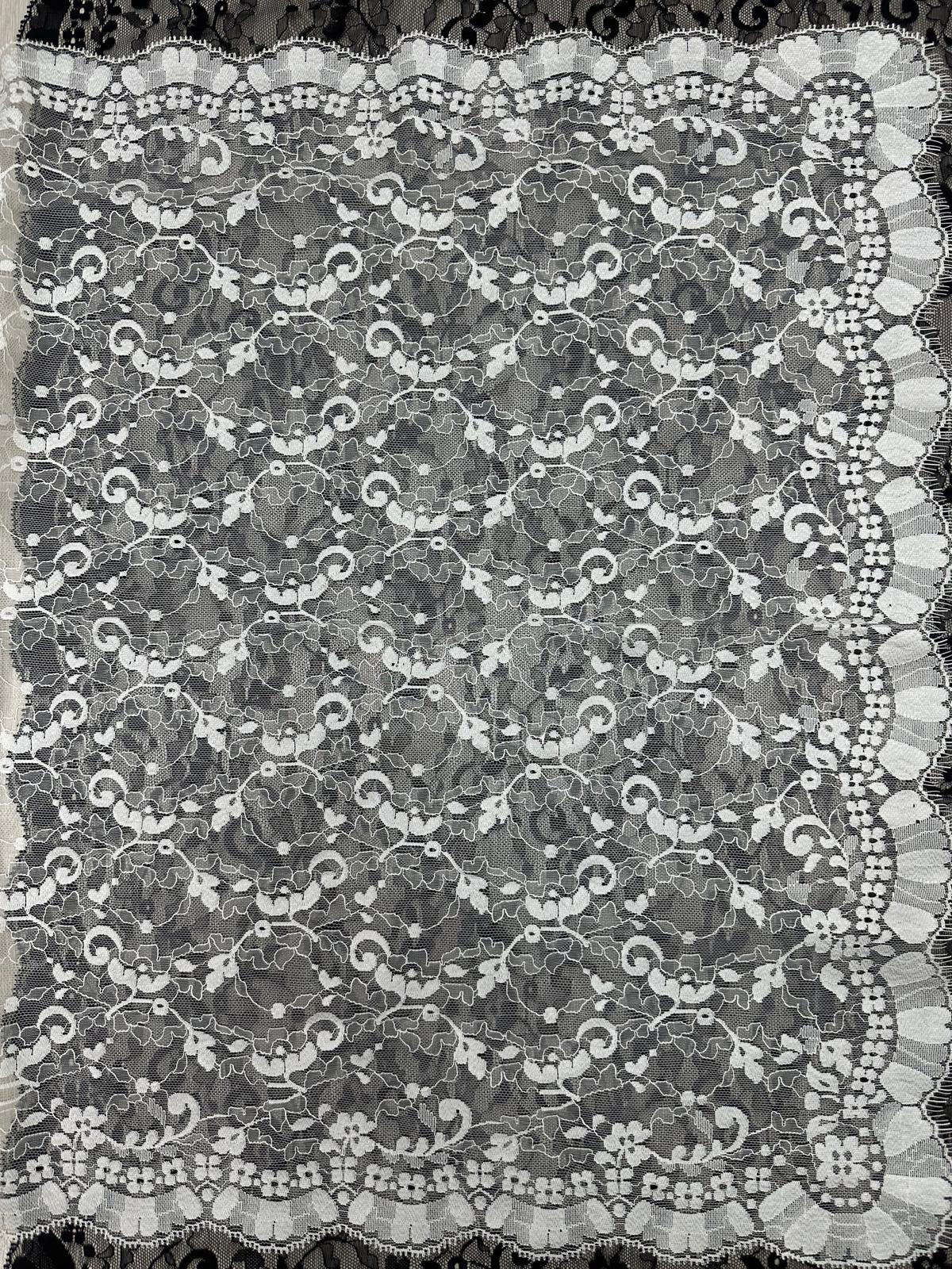 Mantilla de encaje pequeña –Marfil-70 x 170 | Modelo 7