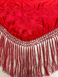 Pico seda fleco a mano -Rojo- 1,45x 55 |Modelo 17