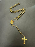 Rosario mediano metal dorado|Modelo 7
