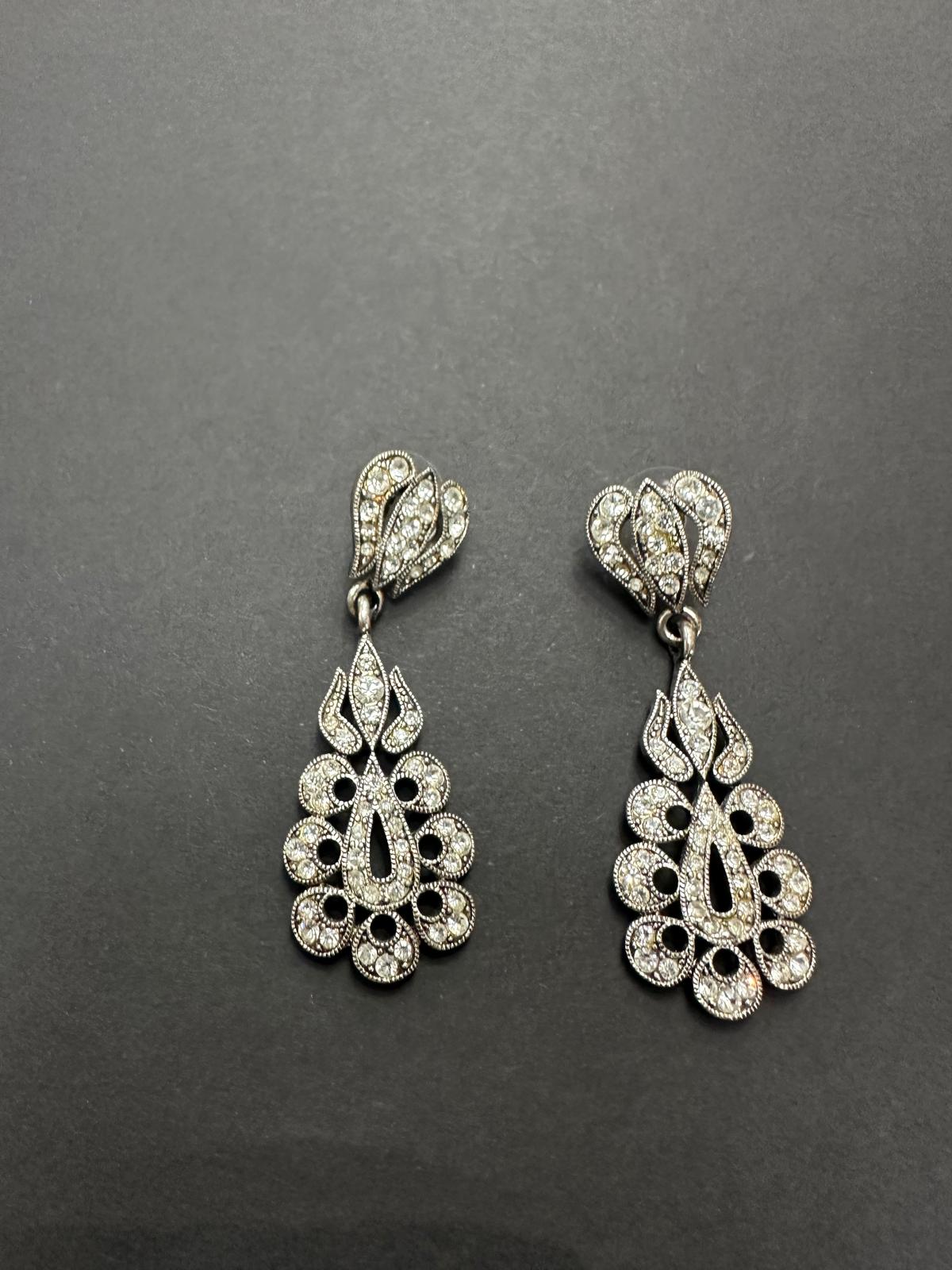 Pendientes rodio plateado|Modelo 2