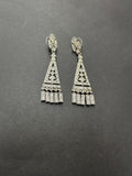 Pendientes rodio plateado|Modelo 4