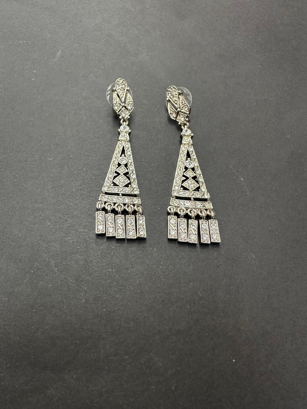 Pendientes rodio plateado|Modelo 4