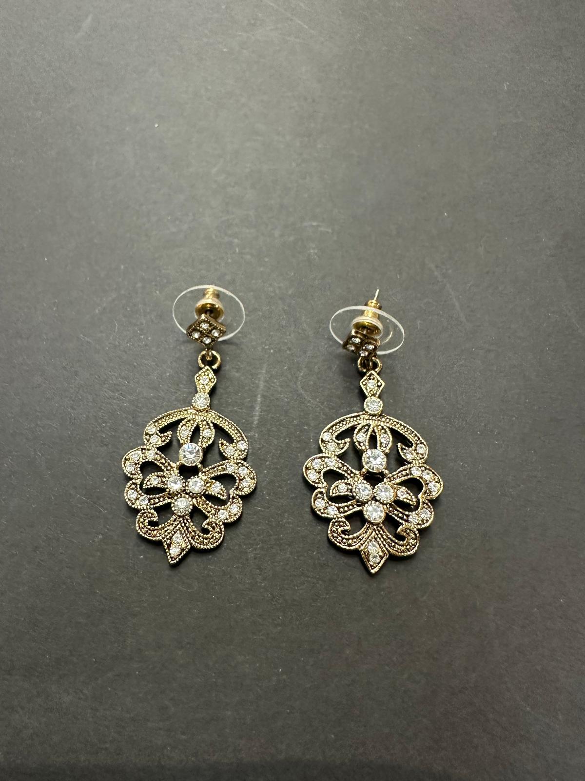 Pendientes rodio dorado|Modelo 6