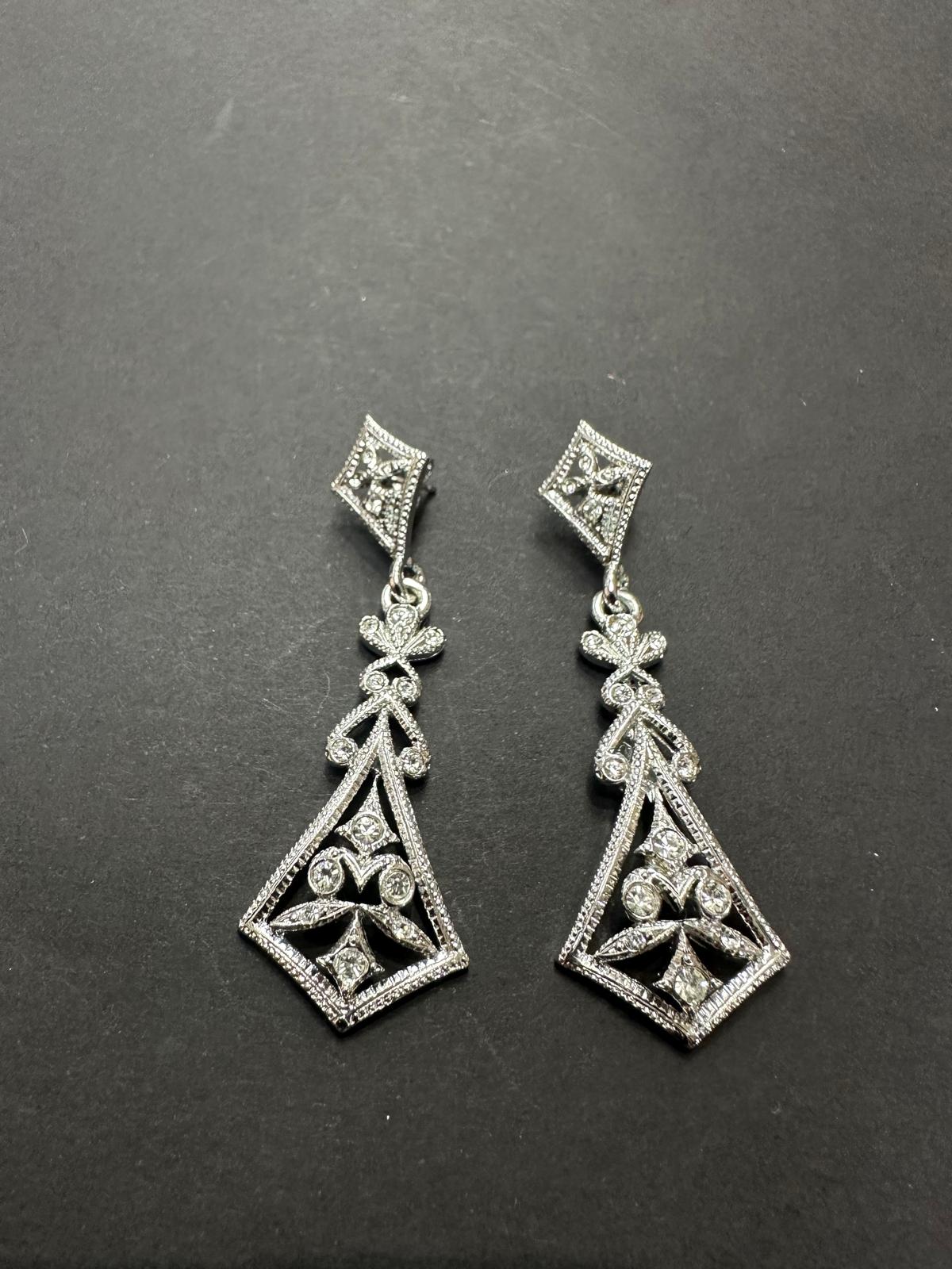 Pendientes rodio plateado|Modelo 9
