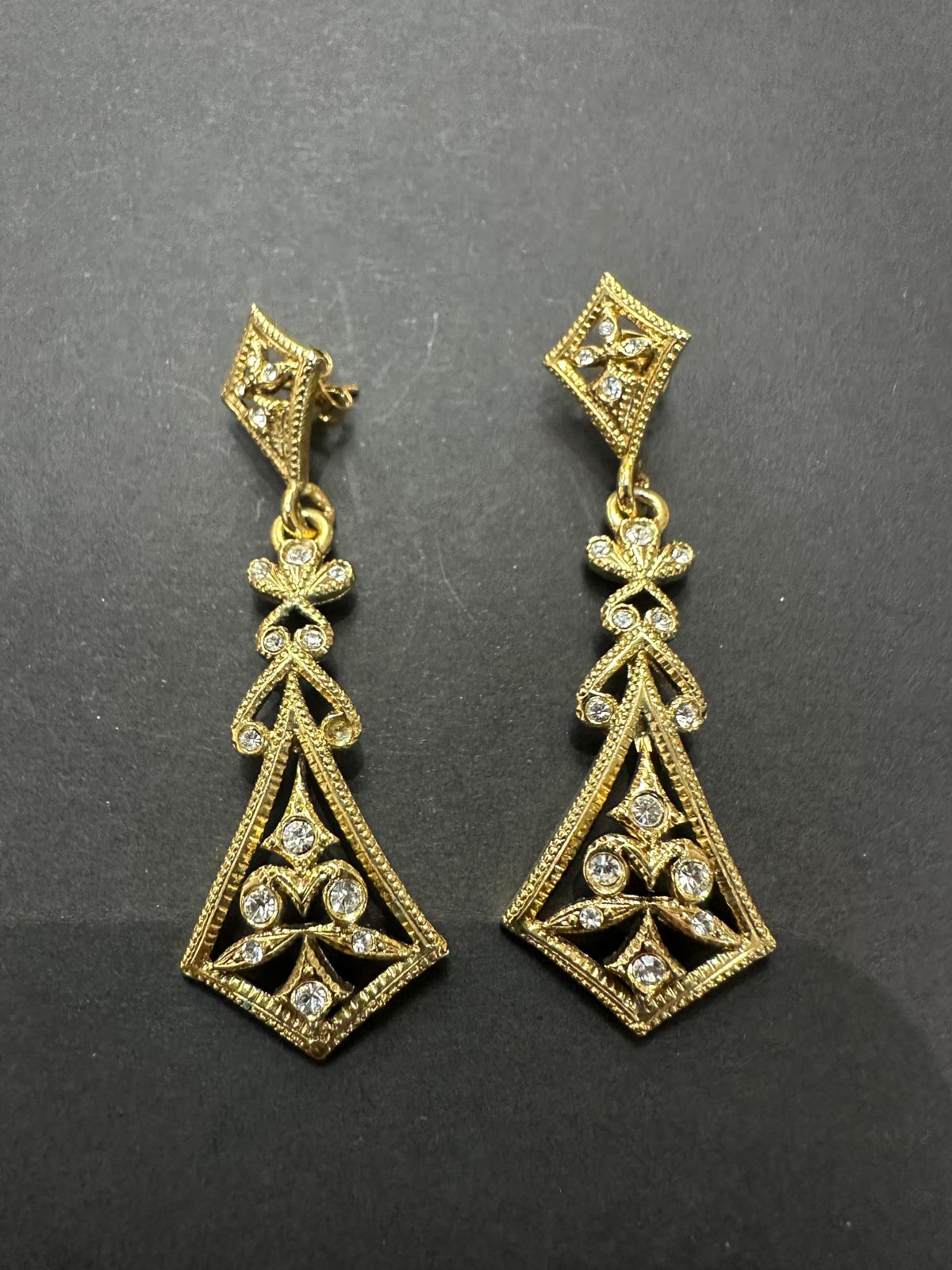 Pendientes rodio dorado|Modelo 9