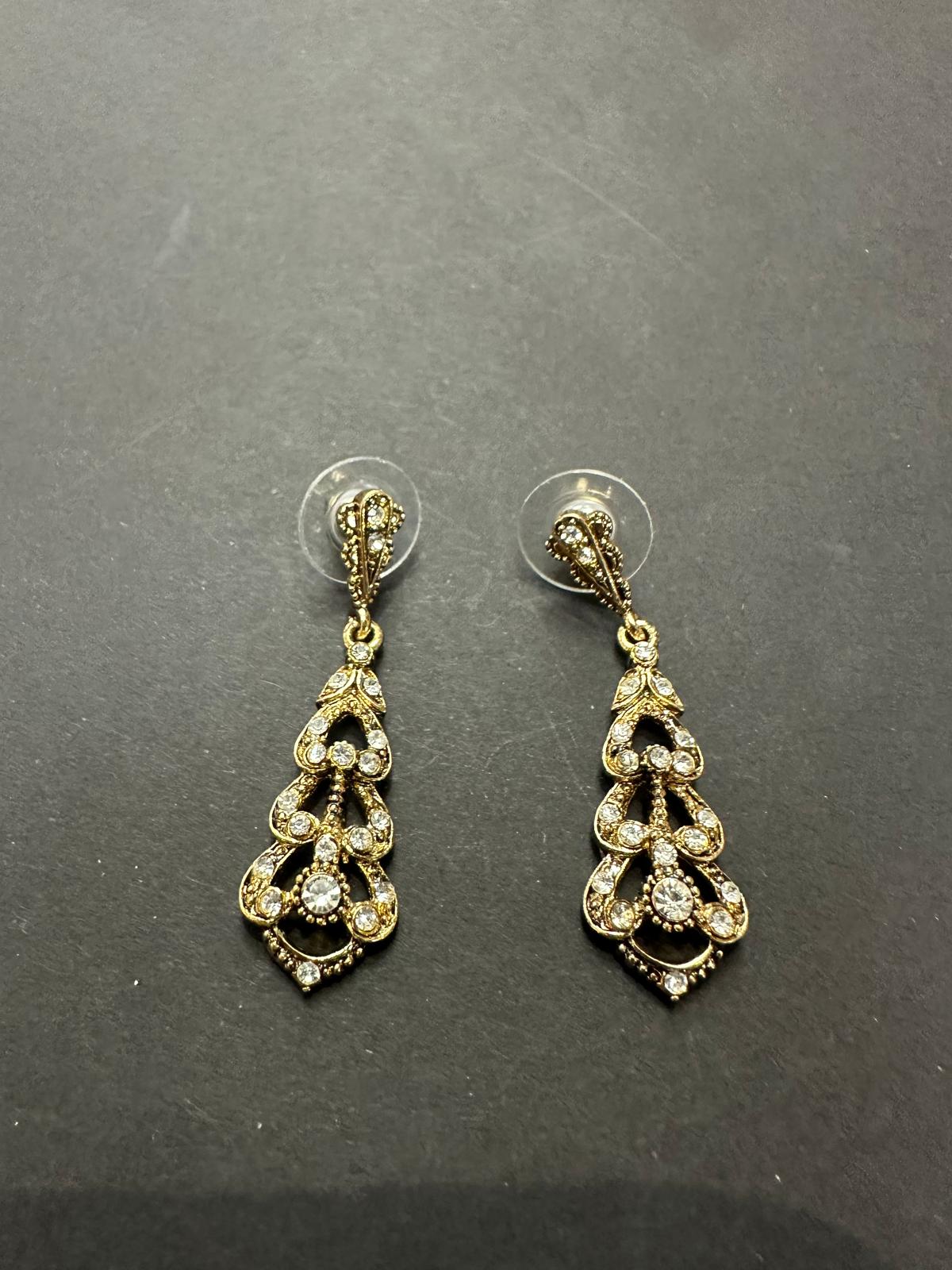 Pendientes rodio dorado|Modelo 12