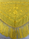 Pico crepé fleco a mano-Amarillo-1,50x 50 |Modelo 72