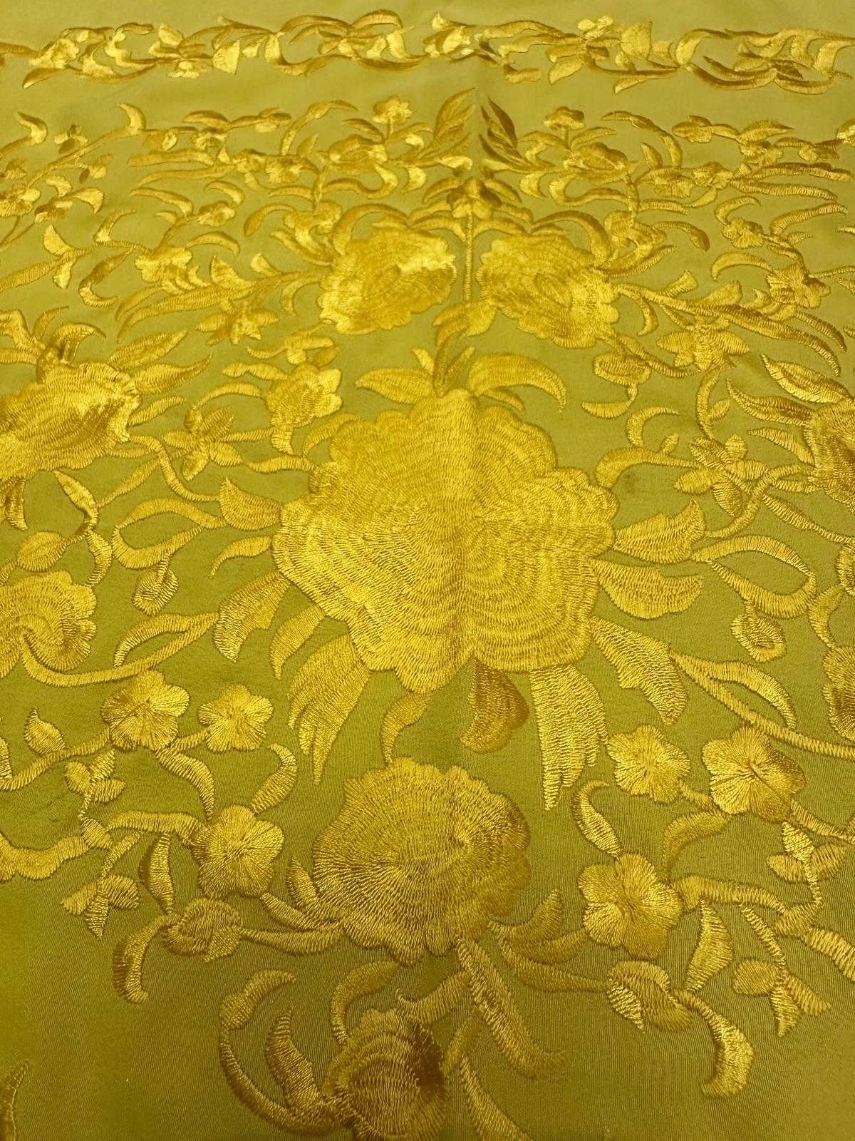 Pico crepé fleco a mano-Amarillo-1,50x 50 |Modelo 72