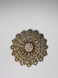 Broche rodio dorado. Modelo 21