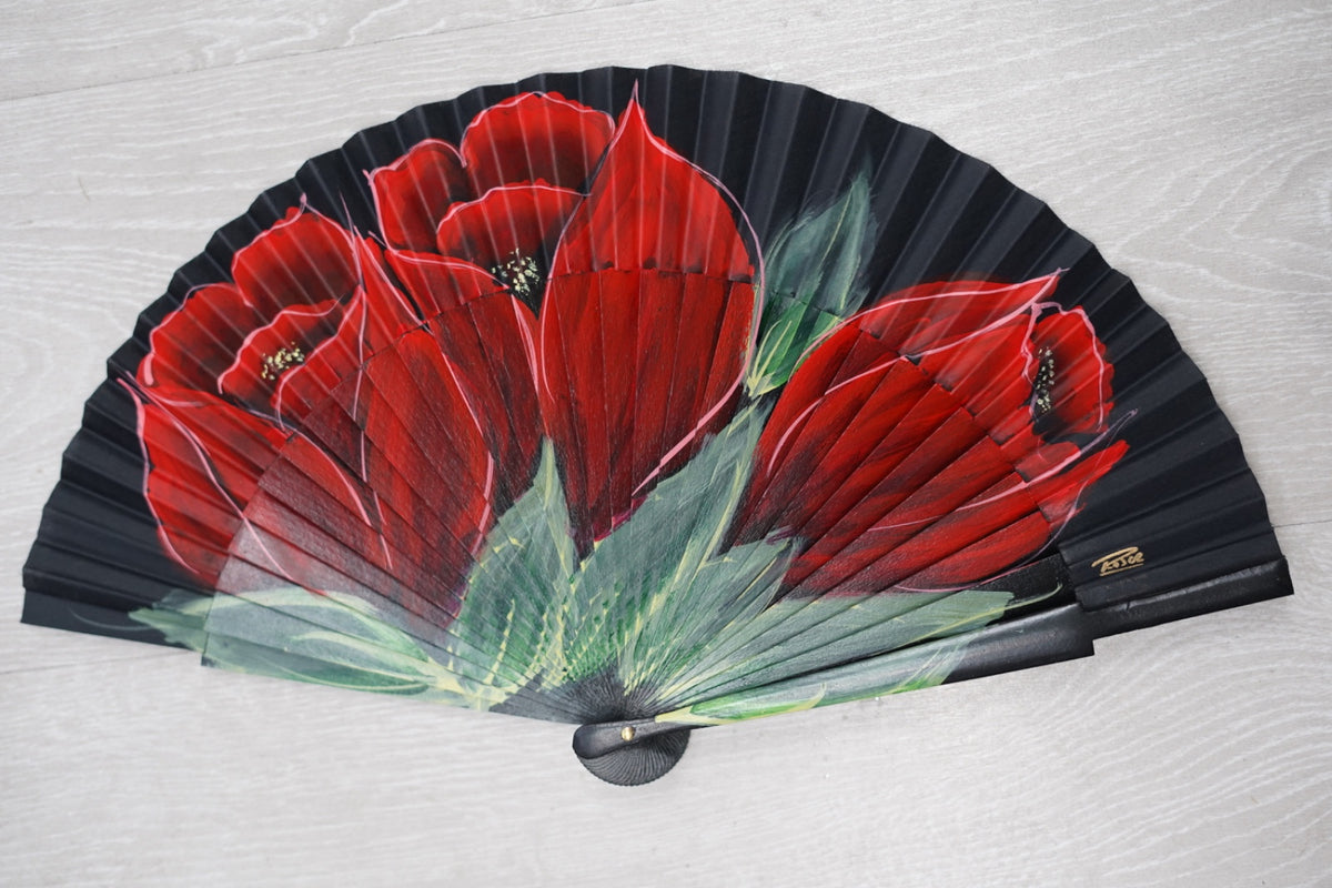 Abanico flores|23cm| Modelo 42