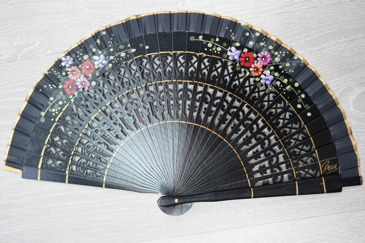 Abanico flores|19cm| Modelo 21