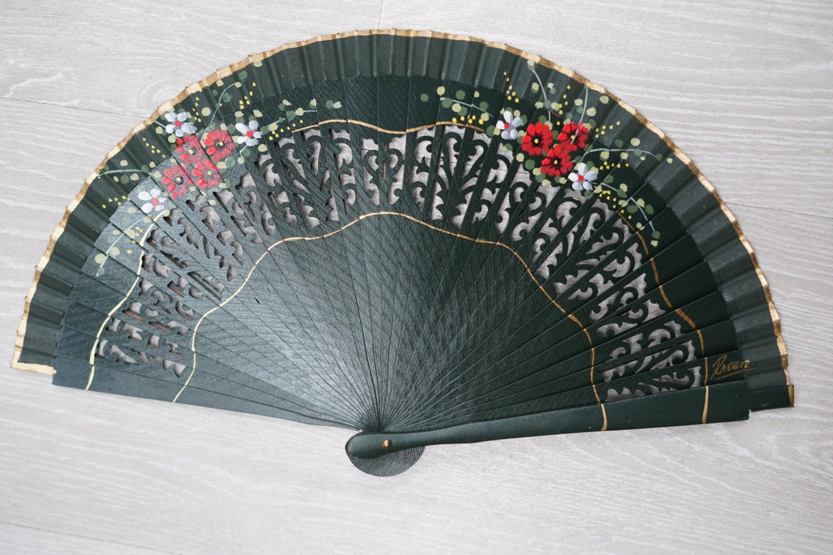 Abanico flores|19cm| Modelo 22