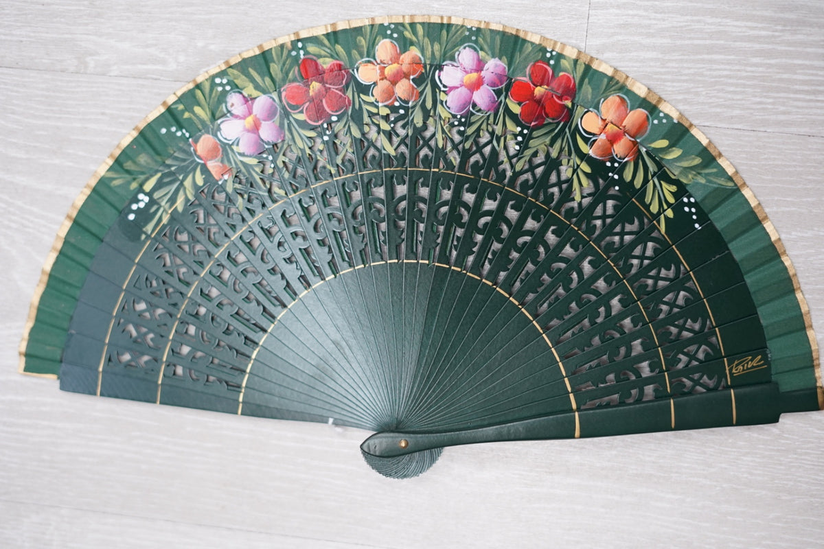 Abanico flores|19cm| Modelo 28