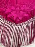 Pico seda fleco a mano -fucsia- 1,45x 55 |Modelo 10
